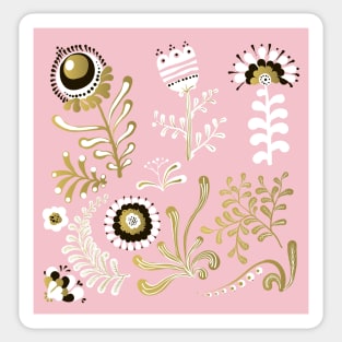 Elegance Seamless pattern with flowers Sticker